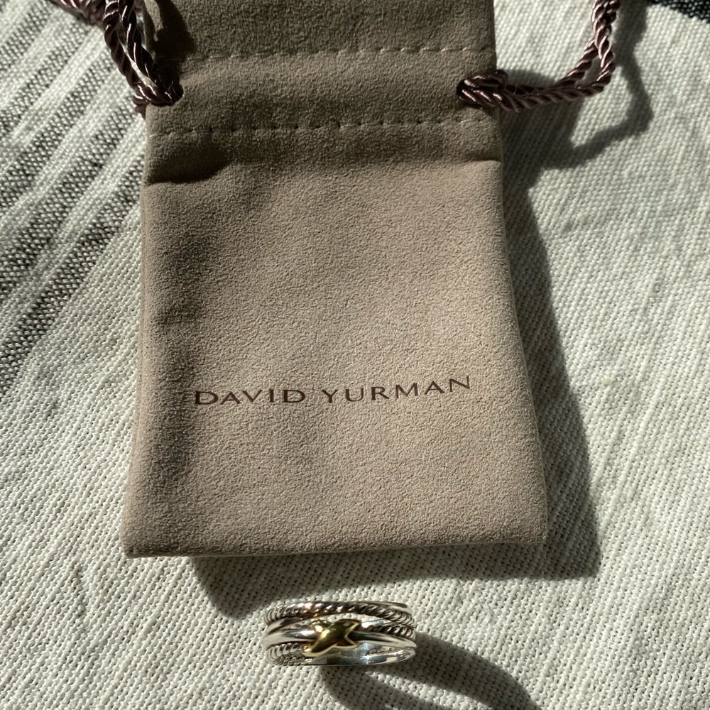 David Yurman X Crossover Ring with 18K Gold